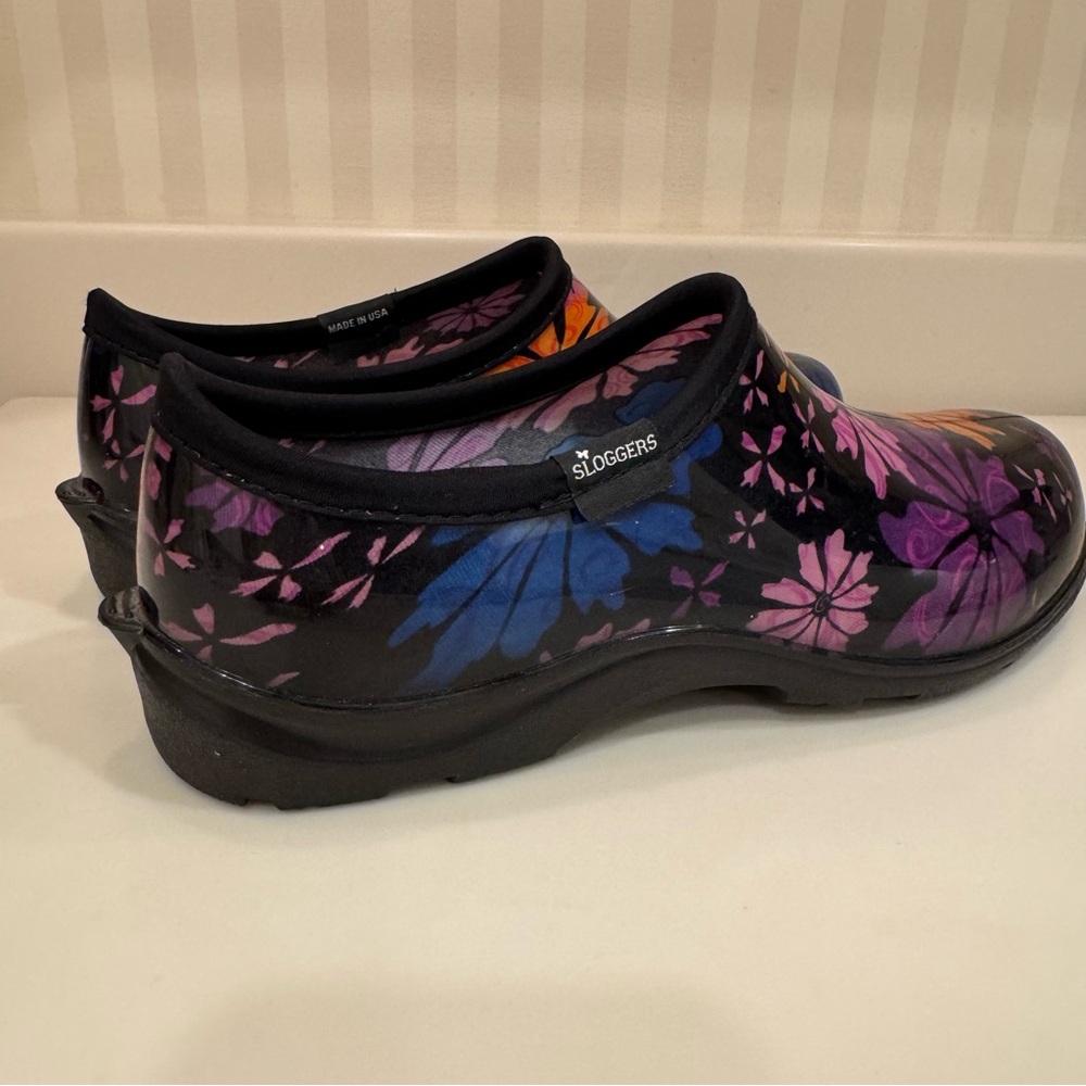 Sloggers Waterproof Floral Flower Power Comfort Rain And Garden Shoes - Picture 10 of 16